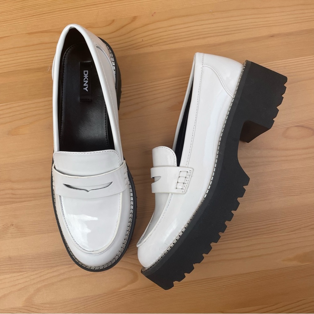 Platform leather loafers BNWOT
